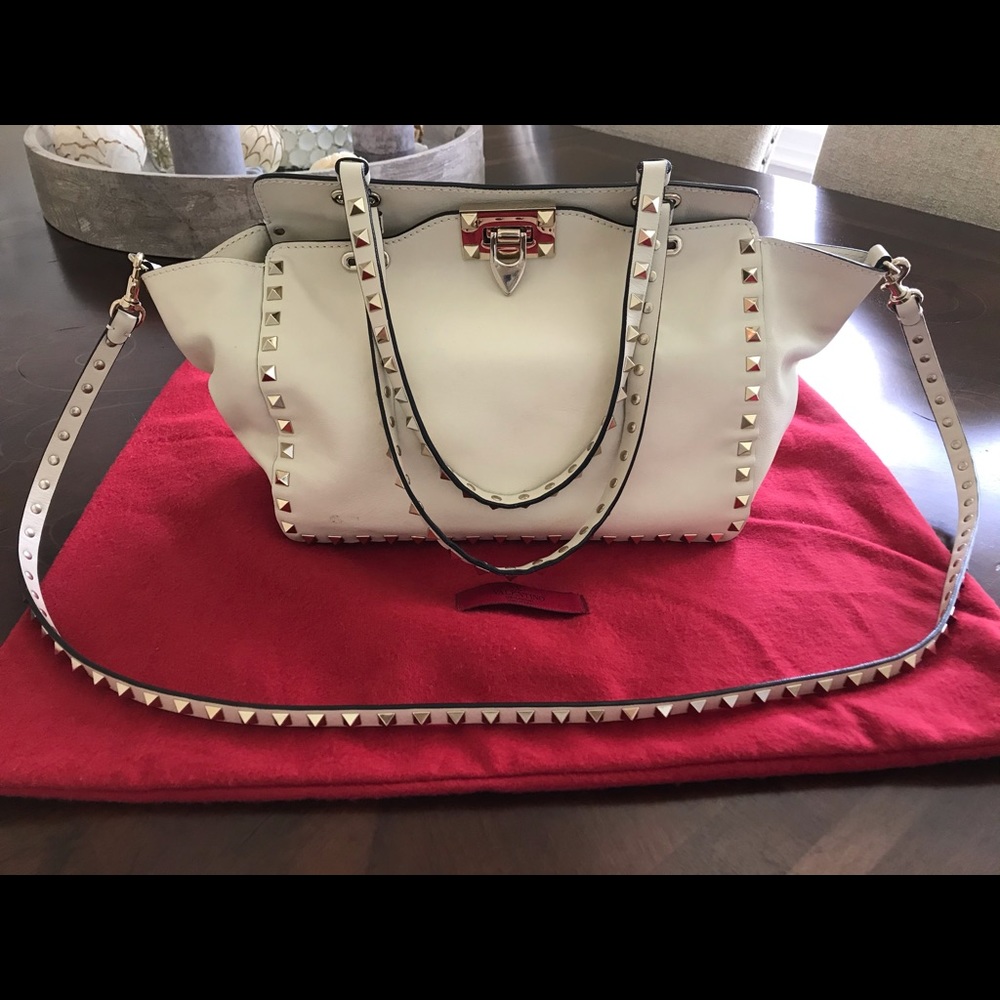Valentino Garavani Small Rockstud Trapeze Tote Bag